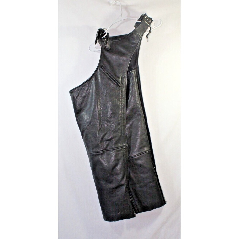 Xpert Performace Thinsulated womens leather chaps black zip snap Size Small